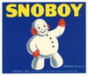 Snoboy Brand Vintage Arizona Texas Produce Crate Label