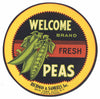 Welcome Brand Vintage Fresh Peas Crate Label