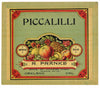 Piccalilli Vintage Case End Can Label