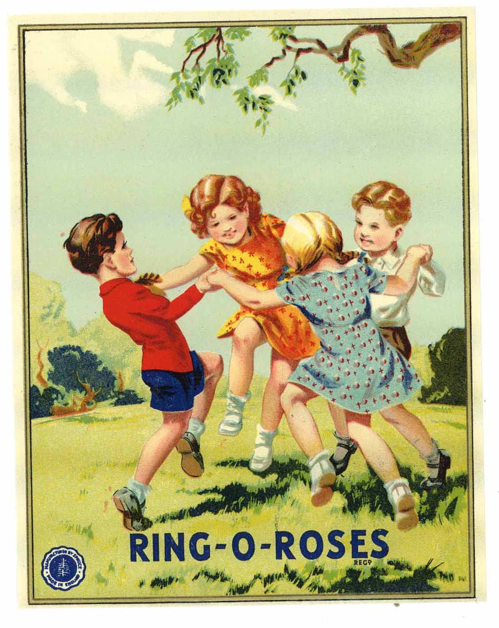 Ring-O-Roses Brand Vintage Fabric Label