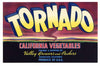 Tornado Brand Vintage Vegetable Crate Label