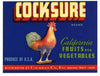 Cocksure Brand Vintage Tracy Vegetable Crate Label
