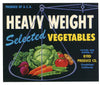 Heavy Weight Brand Vintage Vegetable Crate Label