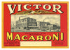 Victor Brand Vintage North Reading, Massachuseutts Macaroni Label