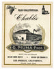 Old California Brand Vintage G. Piuma Chablis Wine Label