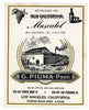 Old California Brand Vintage G. Piuma Muscatel Wine Label