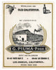 Old California Brand Vintage G. Piuma Wine Label