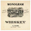 Monogram Brand Vintage G. Piuma Whiskey Label, l