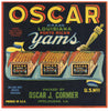 Oscar Brand Vintage Opelousas Louisiana Yam Crate Label