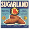Sugarland Brand Vintage Chataignier Louisiana Yam Crate Label