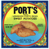 Port's Brand Vintage Sunset Louisiana Yam Crate Label