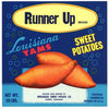 Runner Up Brand Vintage Sunset Louisiana Yam Crate Label